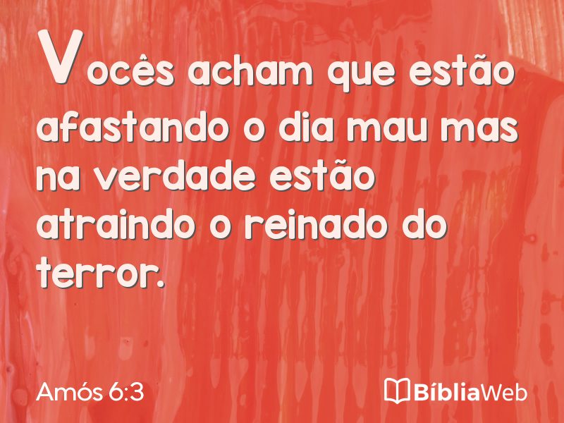 Amós 6:3 em imagem para compartilhar