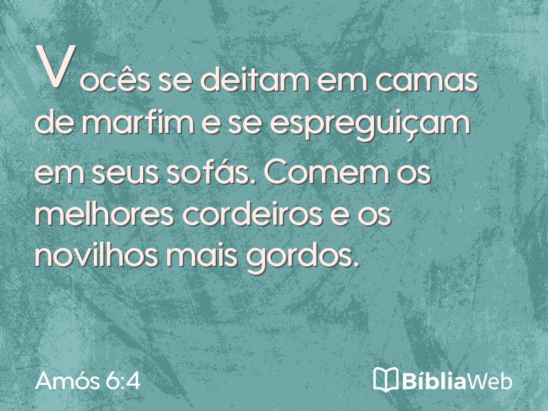 Amós 6:4 em imagem para compartilhar