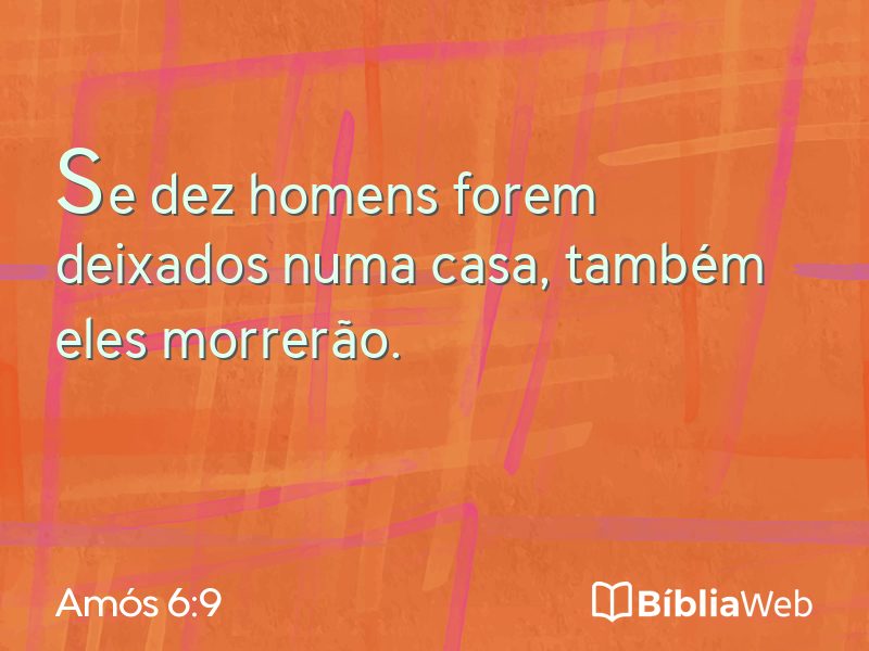 Amós 6:9 em imagem para compartilhar