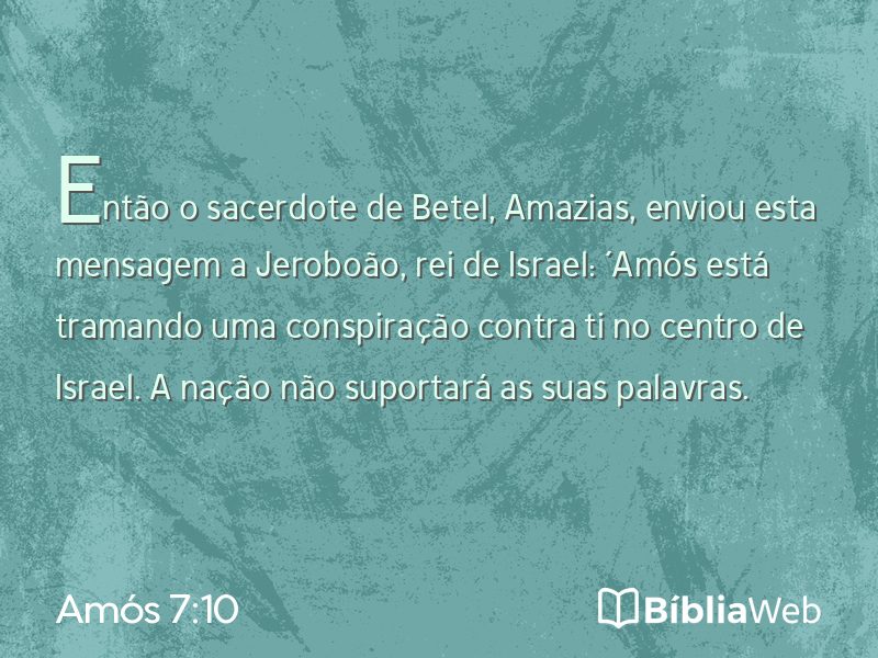 Amós 7:10 em imagem para compartilhar