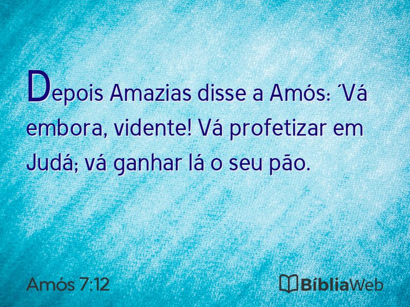 Amós 7:12 em imagem para compartilhar