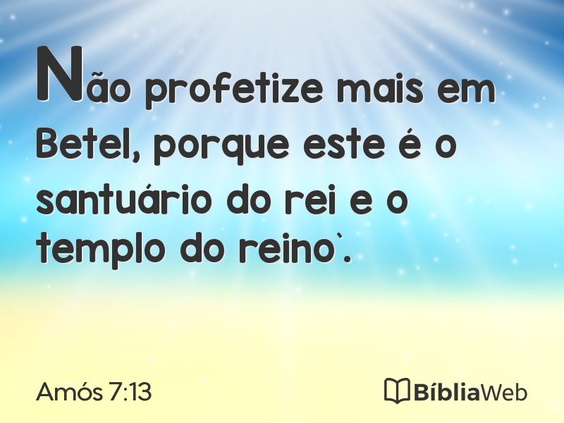 Amós 7:13 em imagem para compartilhar