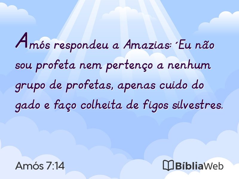 Amós 7:14 em imagem para compartilhar