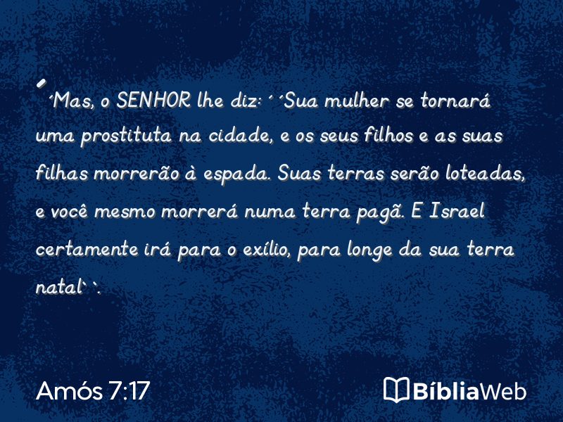 Amós 7:17 em imagem para compartilhar