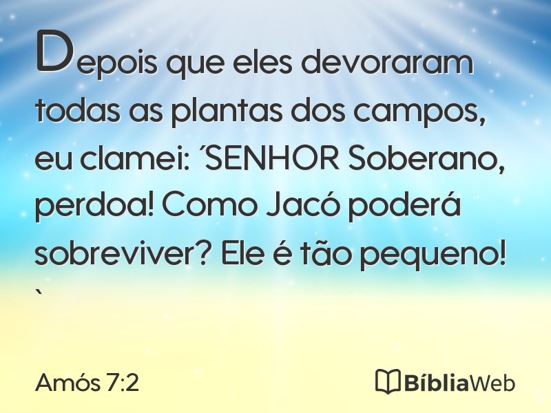 Amós 7:2 em imagem para compartilhar