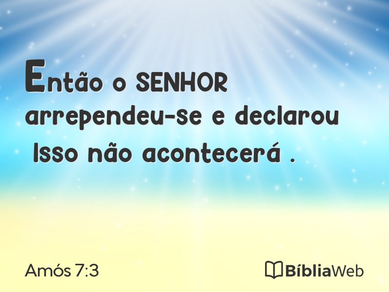 Amós 7:3 em imagem para compartilhar