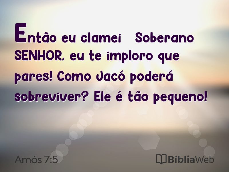 Amós 7:5 em imagem para compartilhar