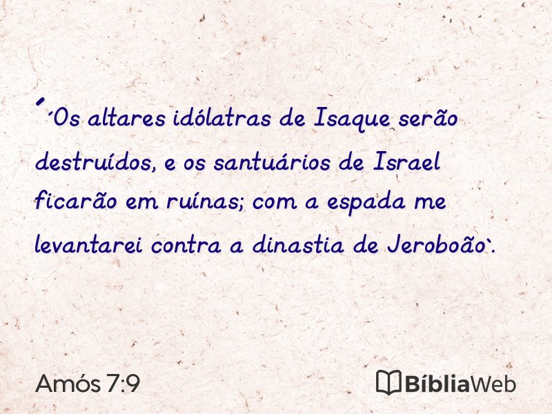 Amós 7:9 em imagem para compartilhar