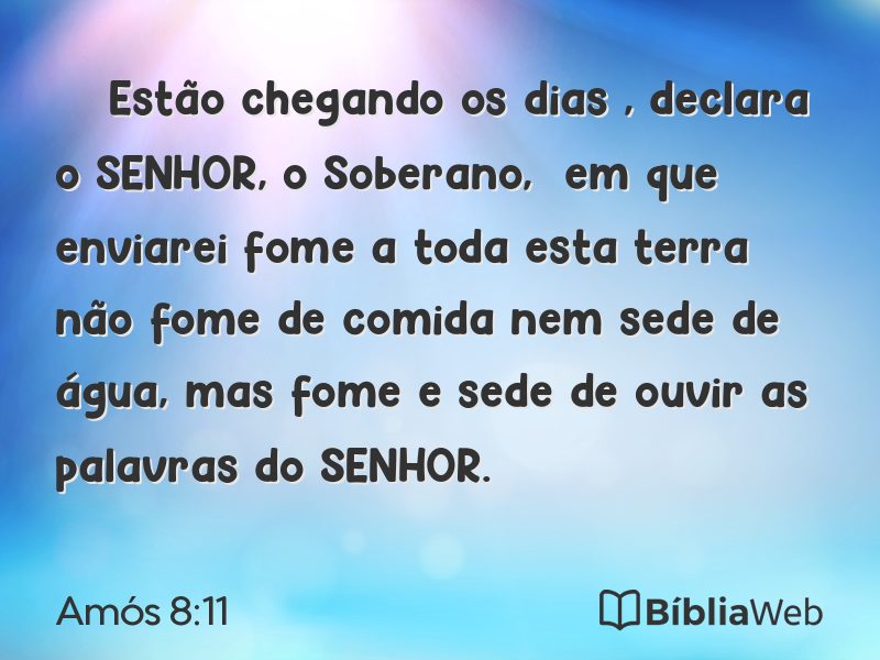 Amós 8:11 em imagem para compartilhar