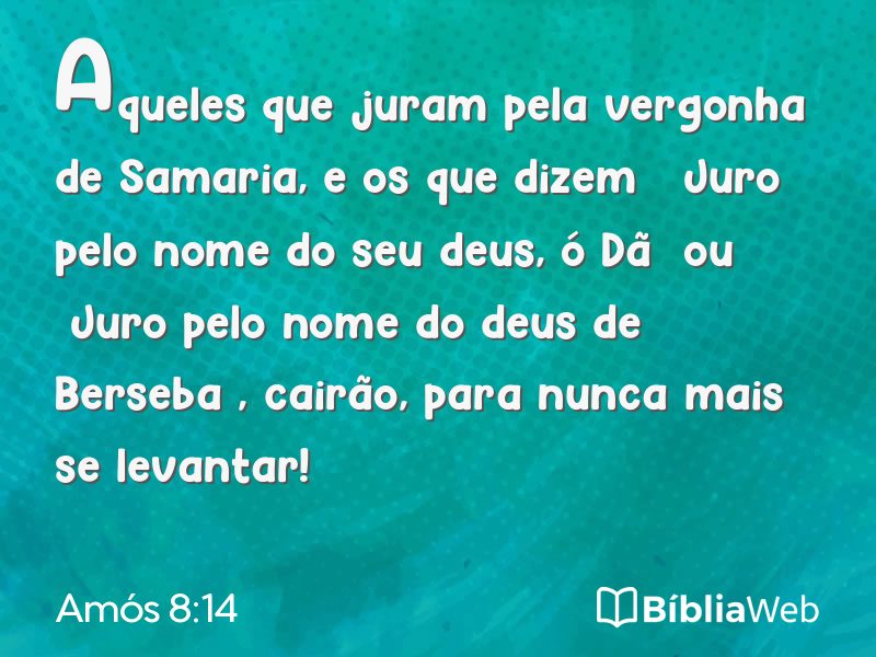 Amós 8:14 em imagem para compartilhar