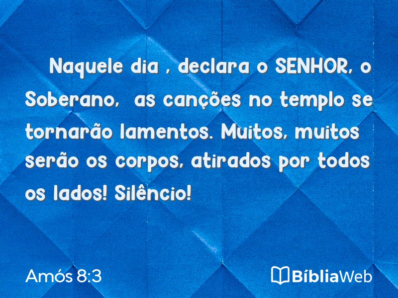 Amós 8:3 em imagem para compartilhar