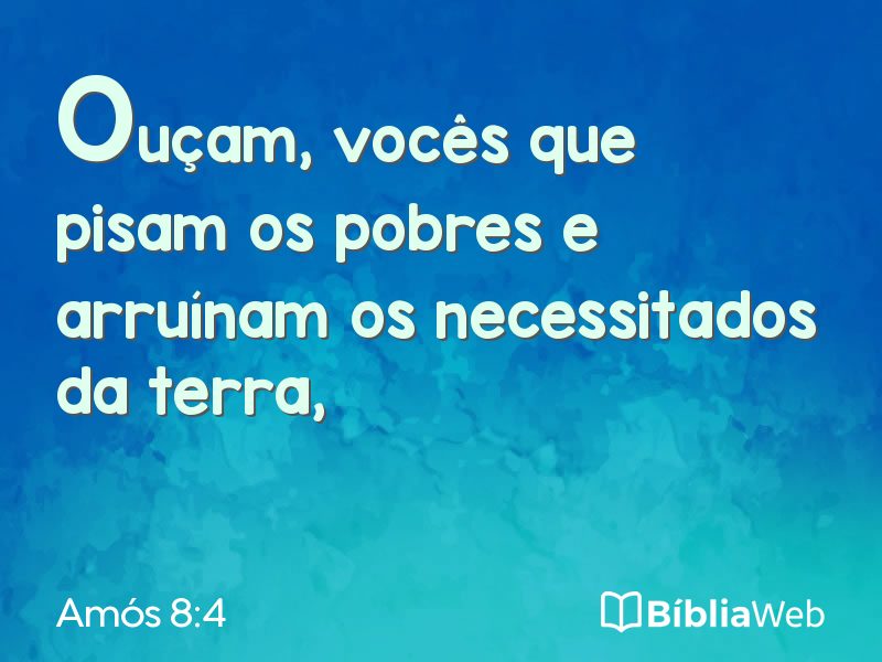 Amós 8:4 em imagem para compartilhar