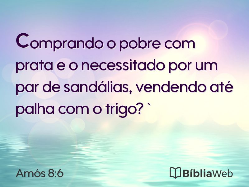 Amós 8:6 em imagem para compartilhar