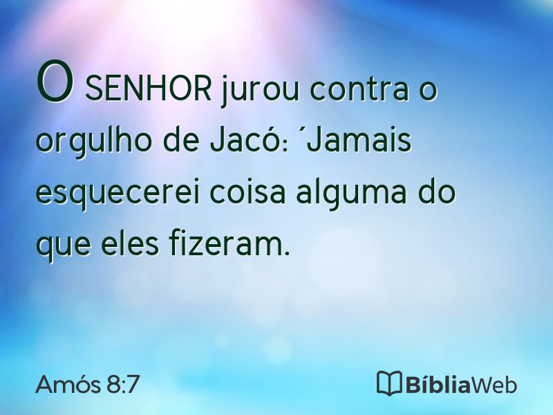 Amós 8:7 em imagem para compartilhar