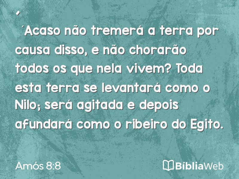 Amós 8:8 em imagem para compartilhar