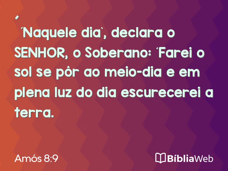 Amós 8:9 em imagem para compartilhar