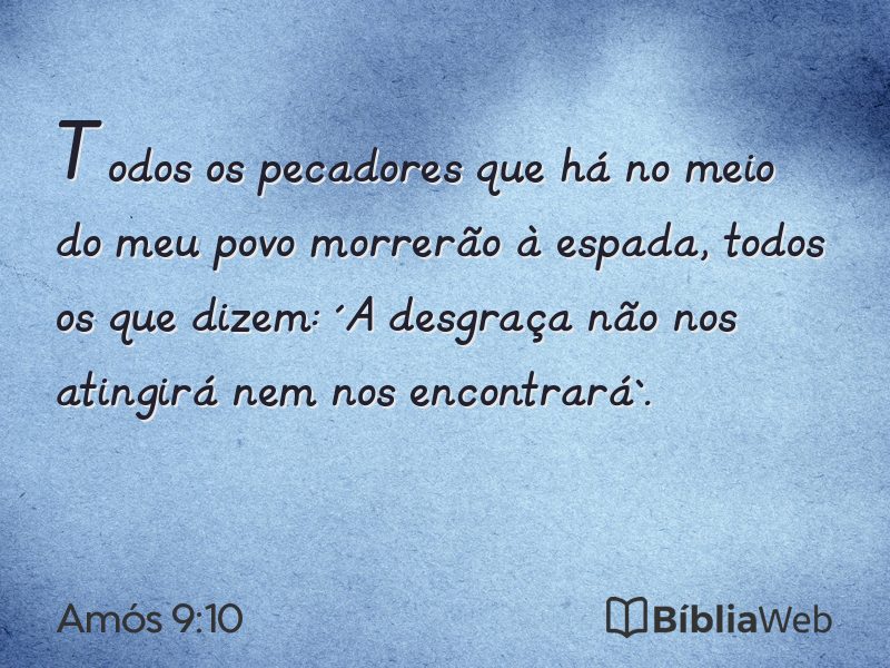 Amós 9:10 em imagem para compartilhar