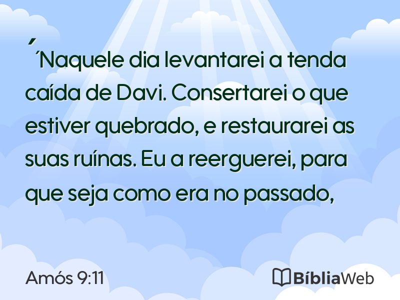 Amós 9:11 em imagem para compartilhar