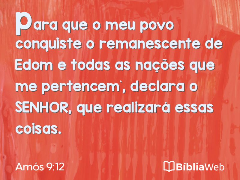 Amós 9:12 em imagem para compartilhar