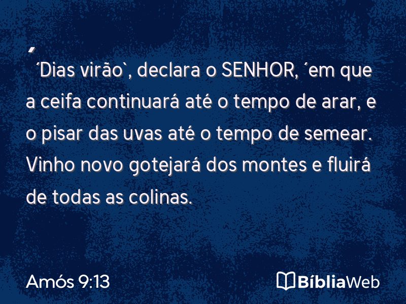Amós 9:13 em imagem para compartilhar