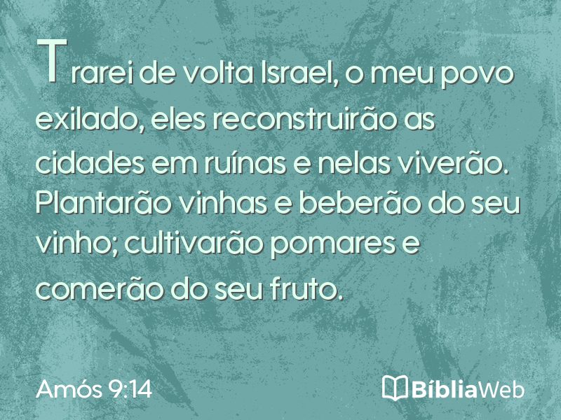 Amós 9:14 em imagem para compartilhar