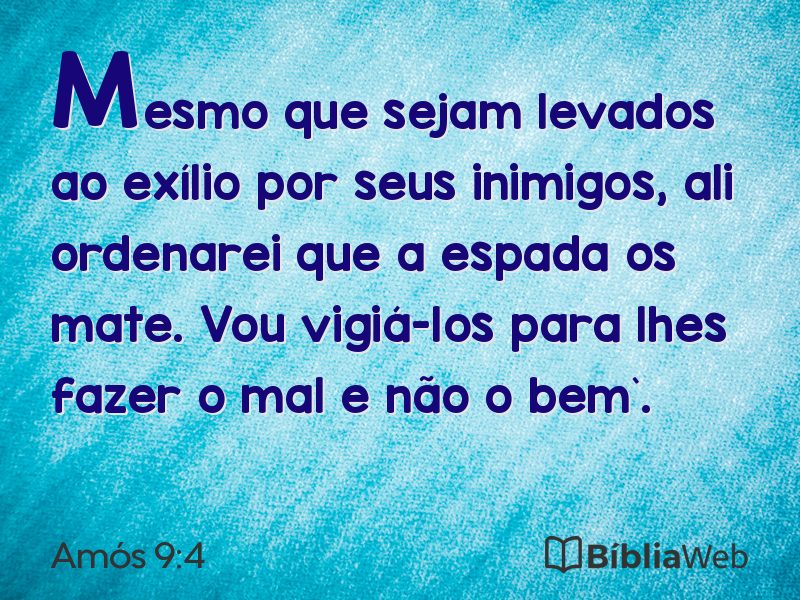 Amós 9:4 em imagem para compartilhar