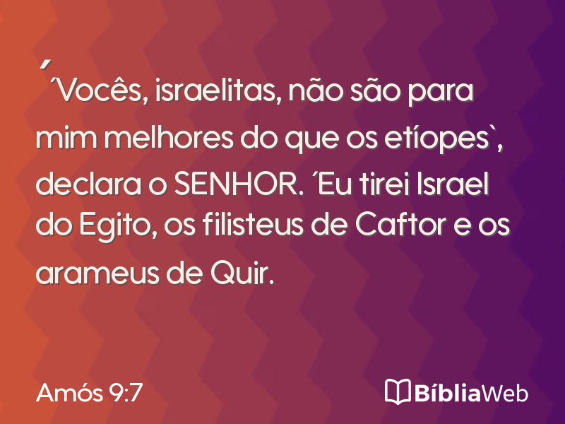 Amós 9:7 em imagem para compartilhar