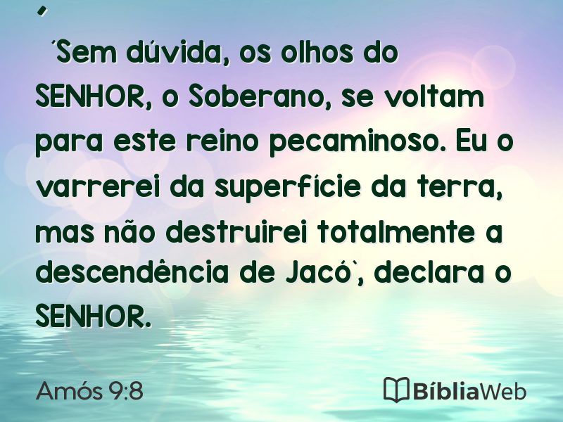 Amós 9:8 em imagem para compartilhar