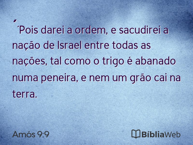 Amós 9:9 em imagem para compartilhar