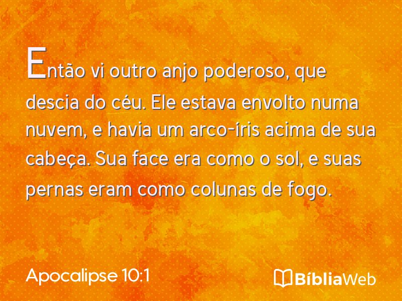 Apocalipse 10:1 em imagem para compartilhar