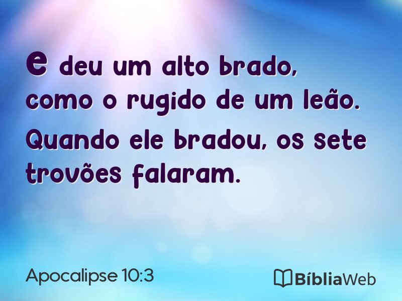 Apocalipse 10:3 em imagem para compartilhar