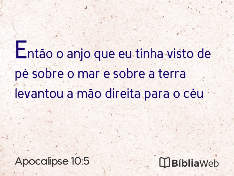 Apocalipse 10:5 em imagem para compartilhar