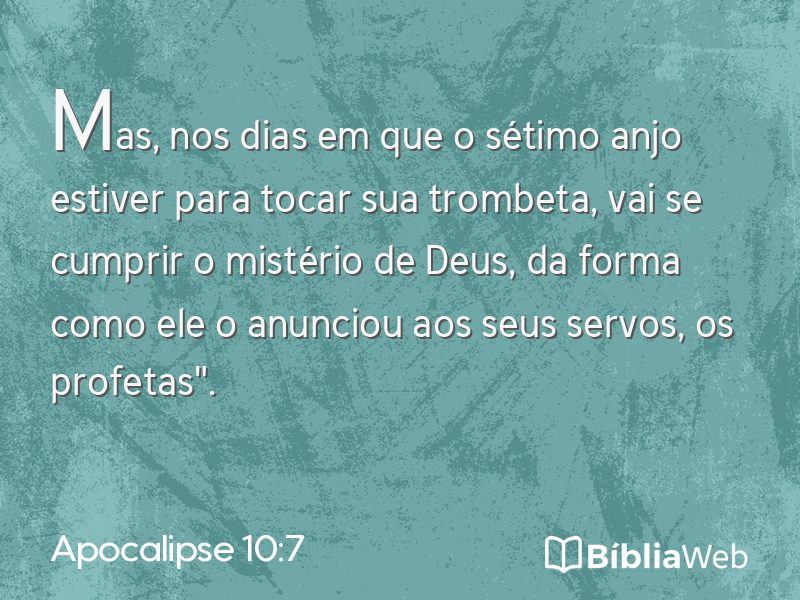 Apocalipse 10:7 em imagem para compartilhar