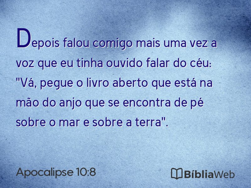 Apocalipse 10:8 em imagem para compartilhar