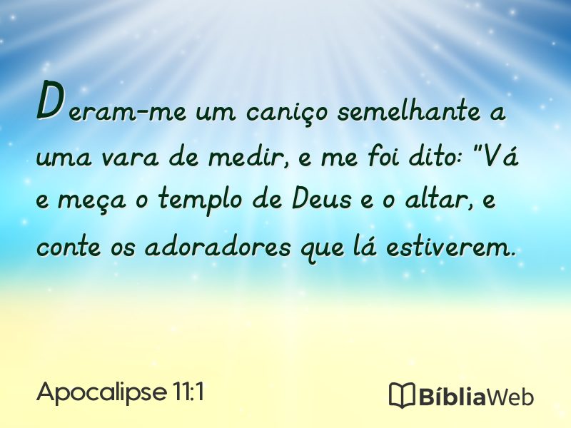 Apocalipse 11:1 em imagem para compartilhar