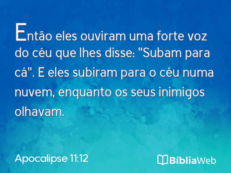 Apocalipse 11:12 em imagem para compartilhar