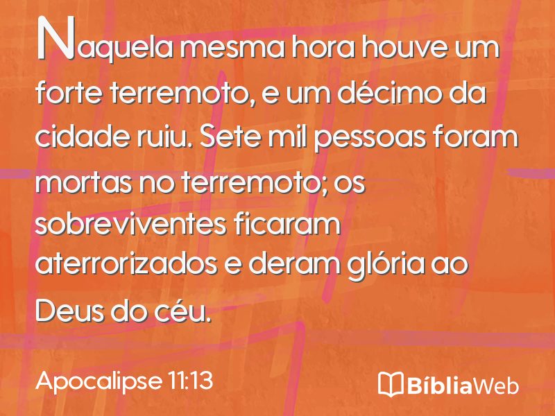 Apocalipse 11:13 em imagem para compartilhar