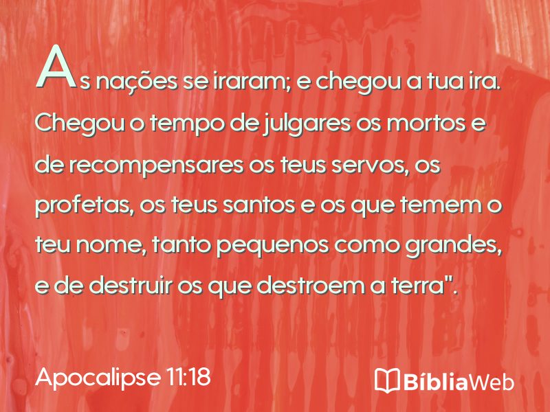 Apocalipse 11:18 em imagem para compartilhar