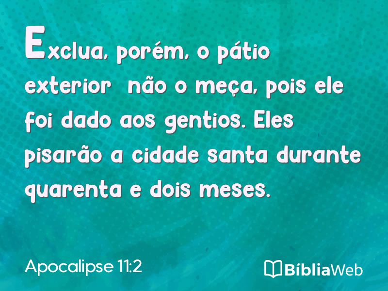 Apocalipse 11:2 em imagem para compartilhar