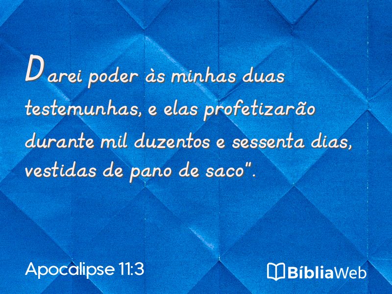 Apocalipse 11:3 em imagem para compartilhar