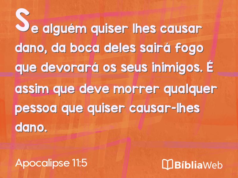 Apocalipse 11:5 em imagem para compartilhar