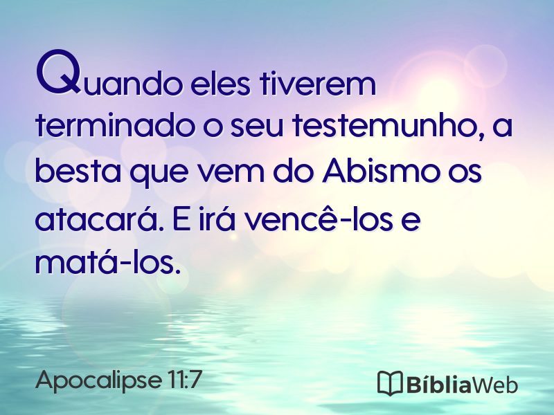Apocalipse 11:7 em imagem para compartilhar
