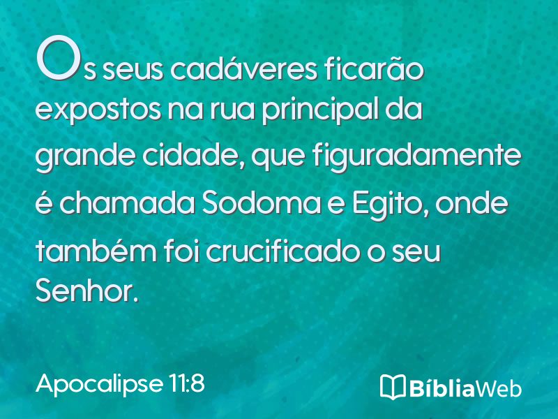 Apocalipse 11:8 em imagem para compartilhar