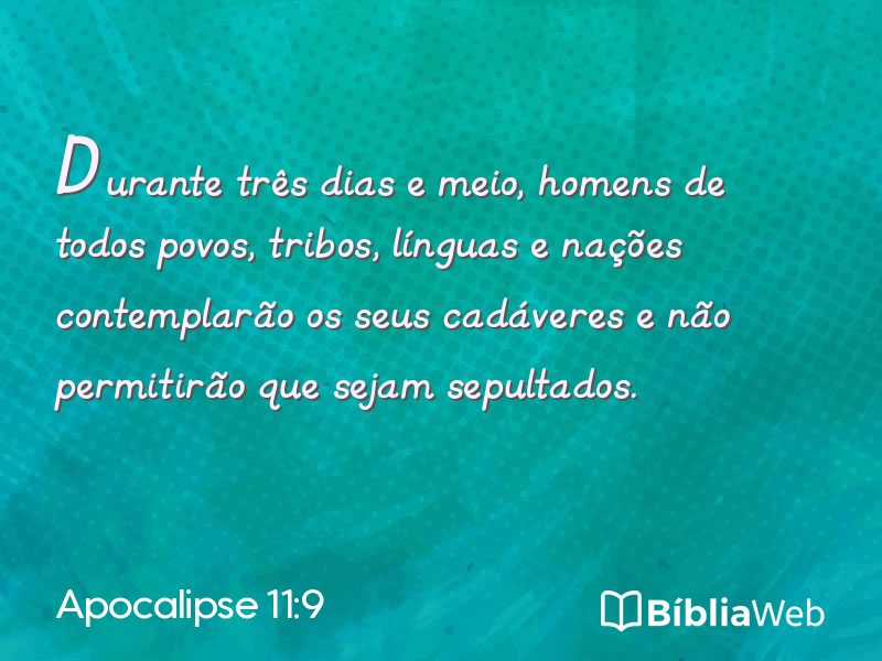 Apocalipse 11:9 em imagem para compartilhar
