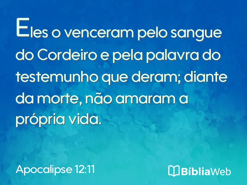Apocalipse 12:11 em imagem para compartilhar