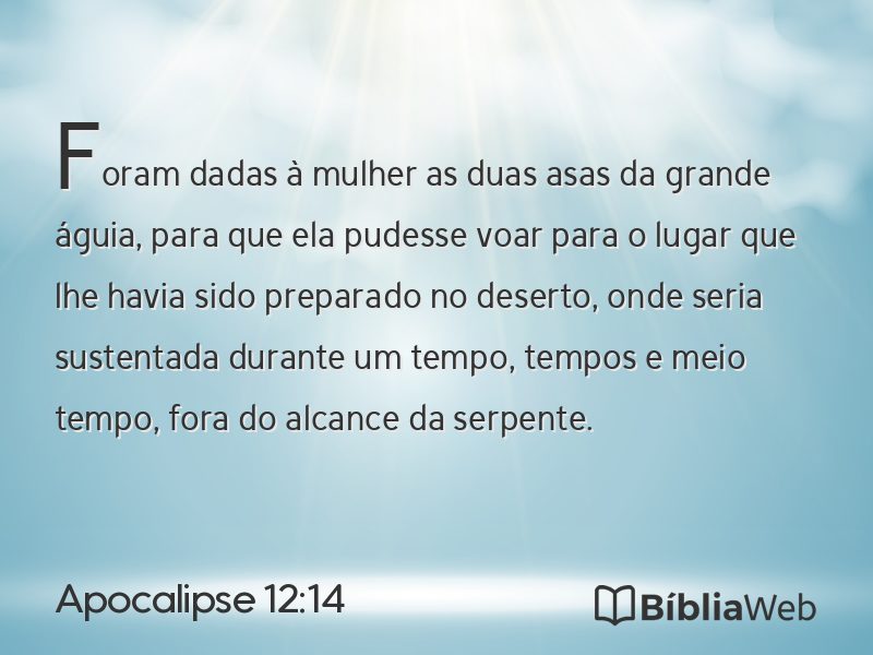 Apocalipse 12:14 em imagem para compartilhar