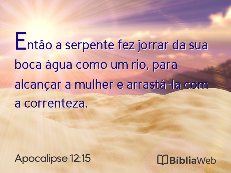 Apocalipse 12:15 em imagem para compartilhar