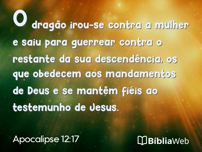 Apocalipse 12:17 em imagem para compartilhar