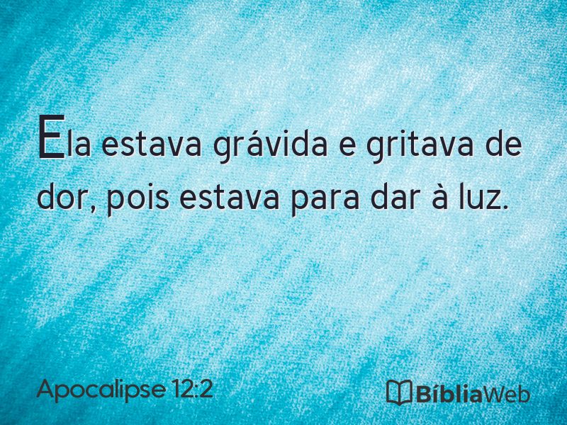 Apocalipse 12:2 em imagem para compartilhar