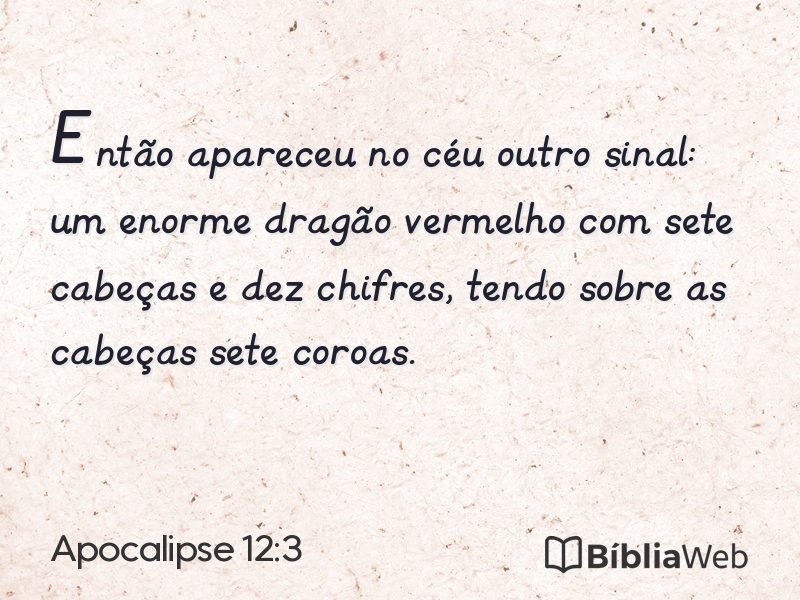 Apocalipse 12:3 em imagem para compartilhar